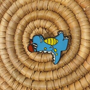 NEW Cool T-Rex with baseball Cap Enamel Pin